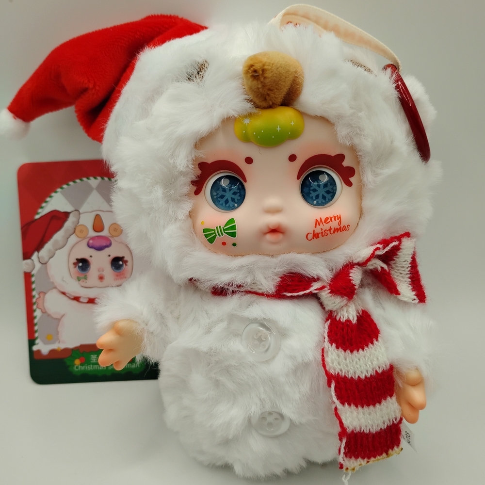 Baby Three Christmas Series "Christmas Snowman" 4 Different Eye Options - Picture 5 of 16